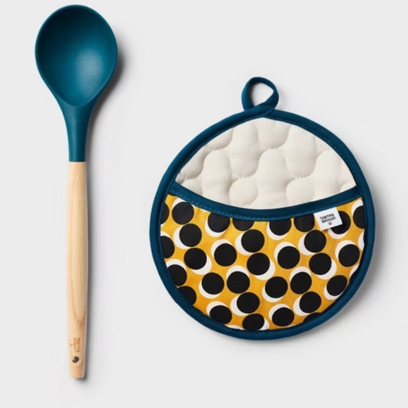 Dot Pot Holder w Teal Spoon Gift Set - Tabitha Brown for Target: Kitchen Utensil - Picture 1 of 4